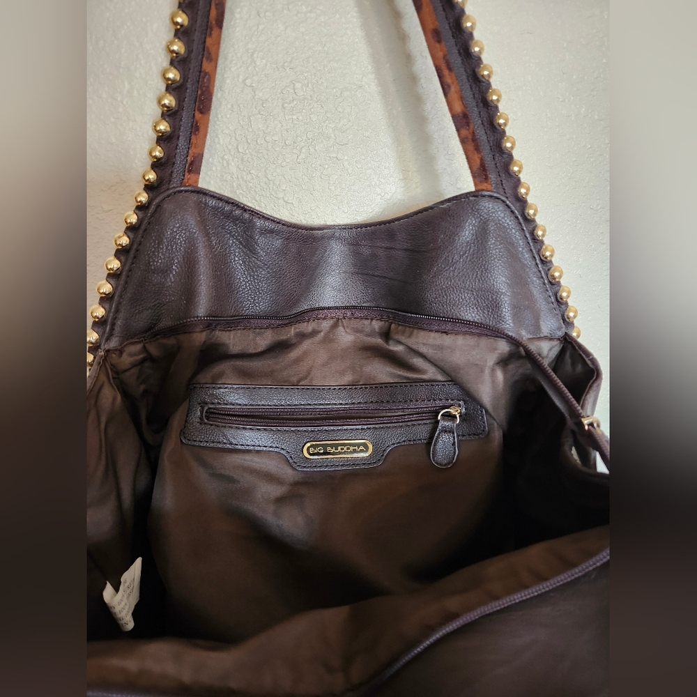 Sale🥰 Big Buddha Steve Madden Grayson Graysen Leopard Cheetah Suede Hobo Bag - Picture 5 of 5
